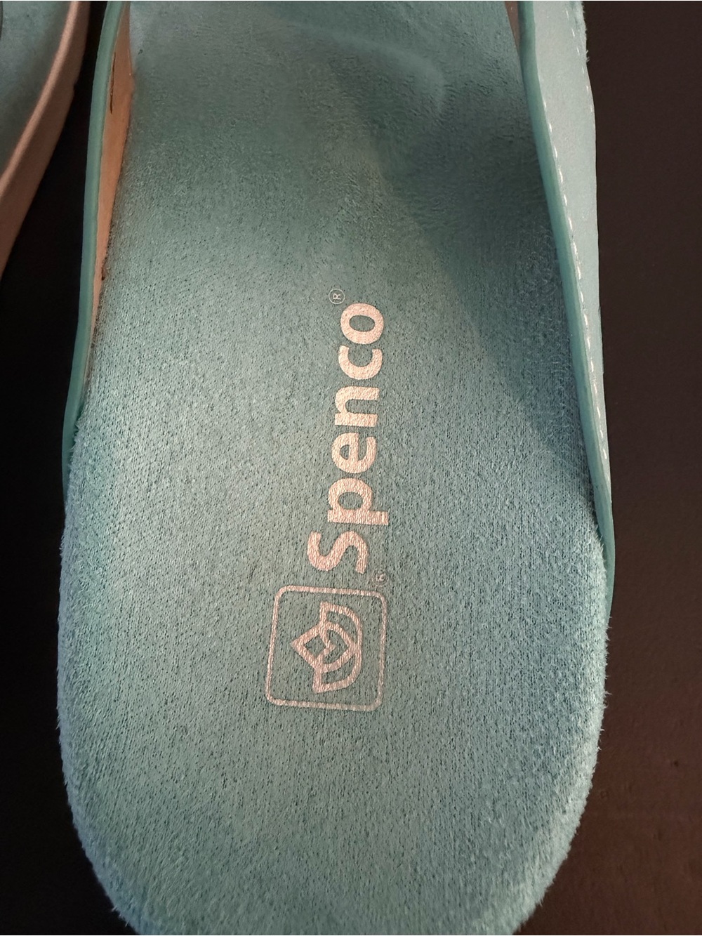 Spenco Newport Size 9 Aqua Cheetah Metallic Print Orthotic Thing Sandals - Picture 5 of 9